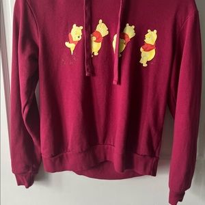 Disney Winnie The Pooh Sweater in Burgundy